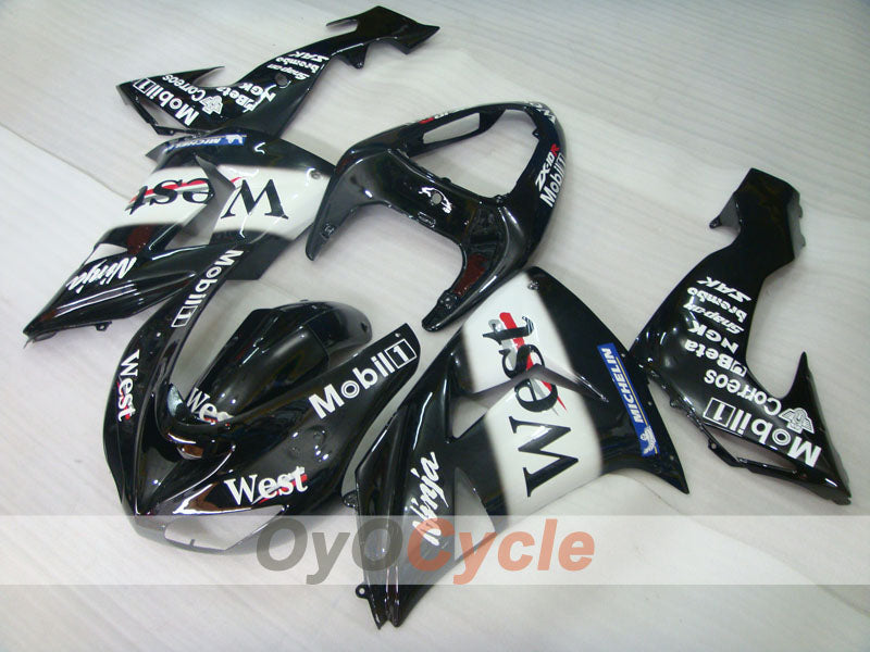 Kit carene a iniezione per NINJA ZX-10R 06-07 - Bianco, Nero - West #OYO87901631 Immagine secondaria del prodotto