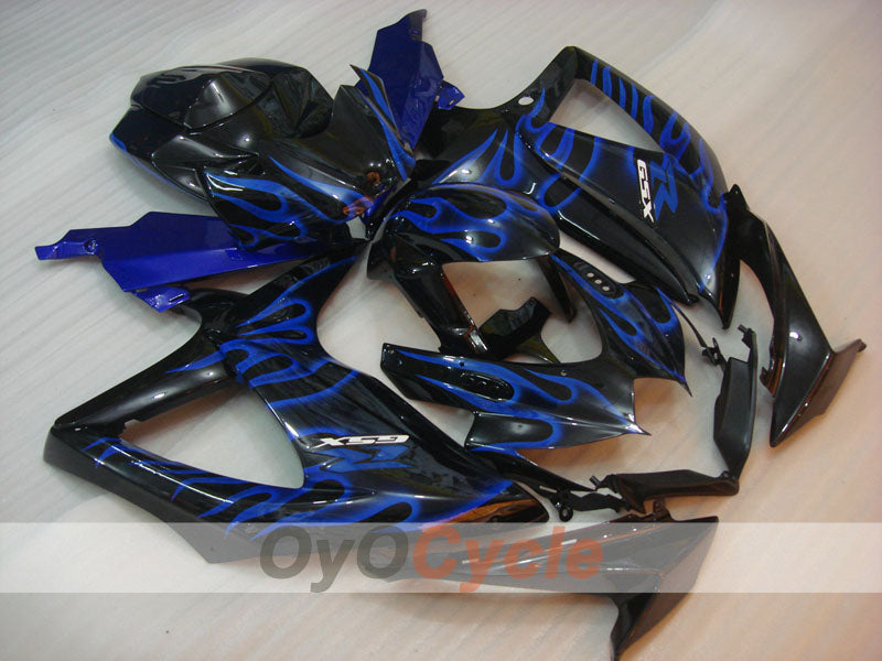 Kit carenatura a iniezione per GSX R600 08-10 - Blu, Nero - Fiamma #OYO87901632 Immagine principale del prodotto