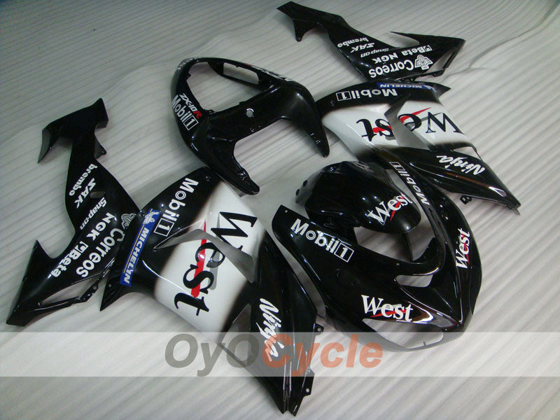 Kit carene a iniezione per NINJA ZX-10R 06-07 - Bianco, Nero - West #OYO87901634 Immagine secondaria del prodotto
