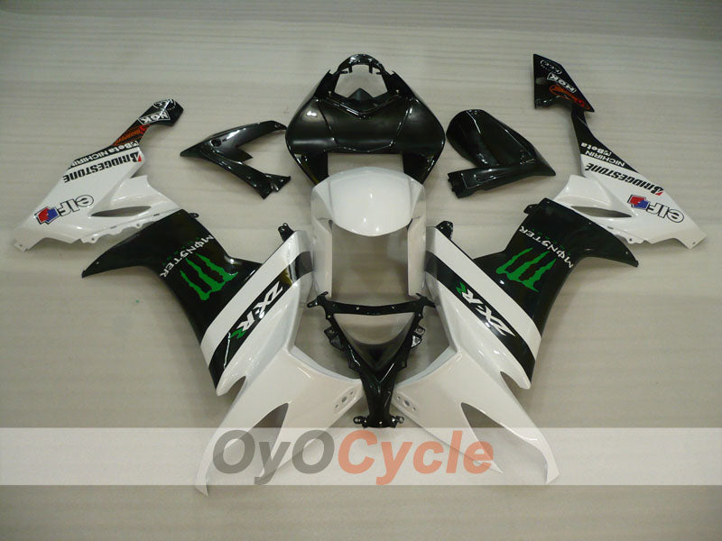 Kit carene a iniezione per NINJA ZX-10R 08-10 - Bianco, Nero - Monster #OYO87901659 Immagine secondaria del prodotto