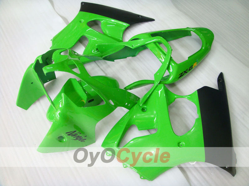 Kit carenatura a iniezione per NINJA ZX-6R 00-02 - Verde, Nero - Stile di fabbrica #OYO87901692 Immagine secondaria del prodotto