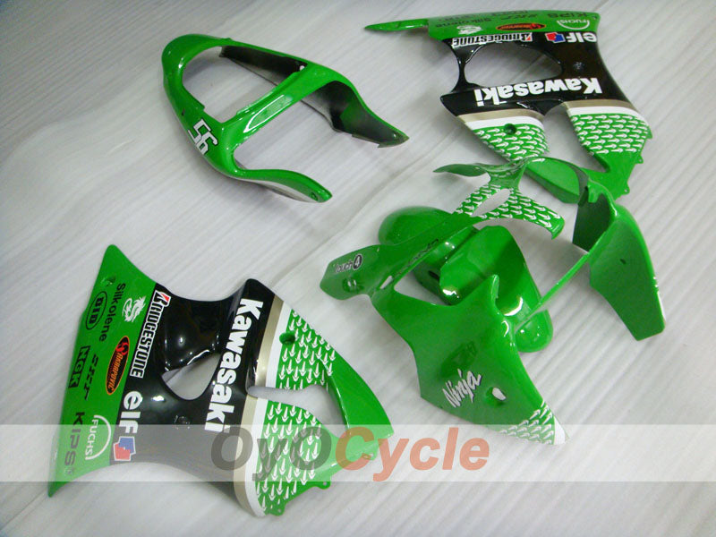 Carenatura a iniezione per NINJA ZX-6R 00-02 - Verde, Nero - Stile di fabbrica #OYO87901695 Immagine principale del prodotto