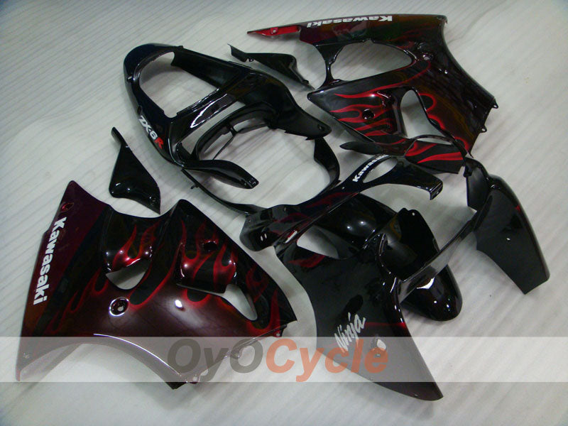 Kit carene a iniezione per NINJA ZX-6R 00-02 - Rosso, Nero - Fiamma #OYO87901711 Immagine secondaria del prodotto
