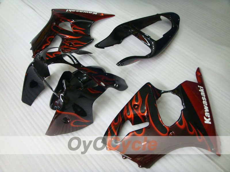 Kit Carenatura a Iniezione per NINJA ZX-6R 00-02 - Arancione, Nero - Fiamma #OYO87901713 Immagine principale del prodotto