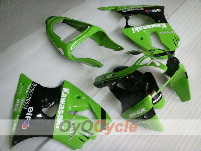 Kit carene a iniezione per NINJA ZX-6R 00-02 - Verde, Nero - Monster #OYO87901721 Immagine principale del prodotto