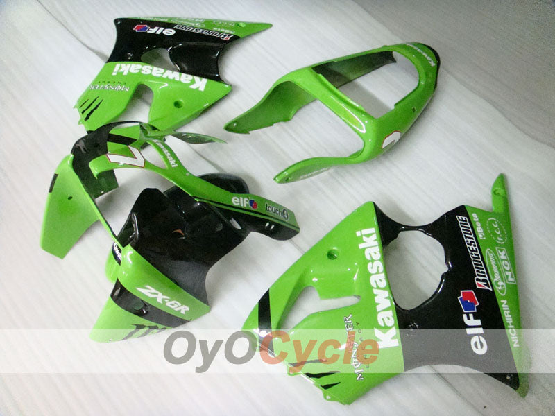 Kit carene a iniezione per NINJA ZX-6R 00-02 - Verde, Nero - Monster #OYO87901721 Immagine secondaria del prodotto
