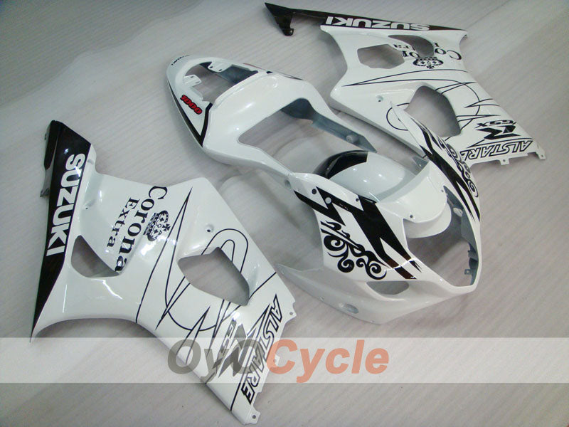 Kit carene a iniezione per GSX R1000 03-04 - Bianco, Nero - Corona #OYO87901727 Immagine principale del prodotto