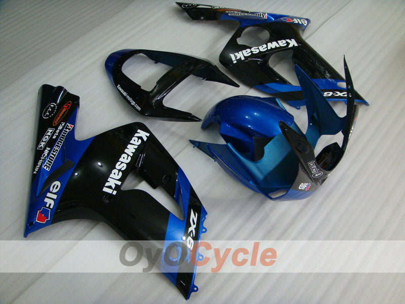 Kit Carenatura ad Iniezione per 03-04 NINJA ZX-6R - Blu, Nero - Stile di Fabbrica #OYO87901781 Immagine principale del prodotto
