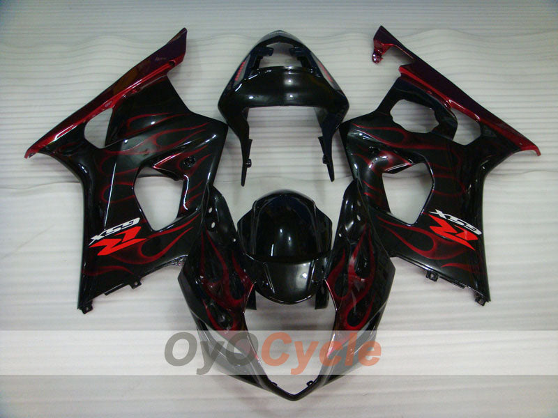 Carenatura a iniezione per GSX R1000 03-04 - Rosso, Nero - Fiamma #OYO87901833 Immagine secondaria del prodotto