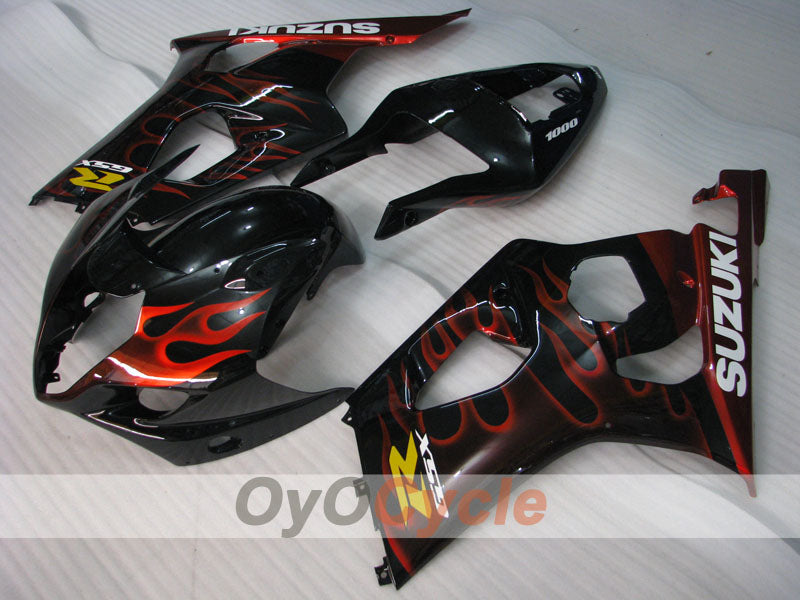 Kit carene a iniezione per GSX R1000 03-04 - Rosso, Nero - Fiamma #OYO87901834 Immagine secondaria del prodotto