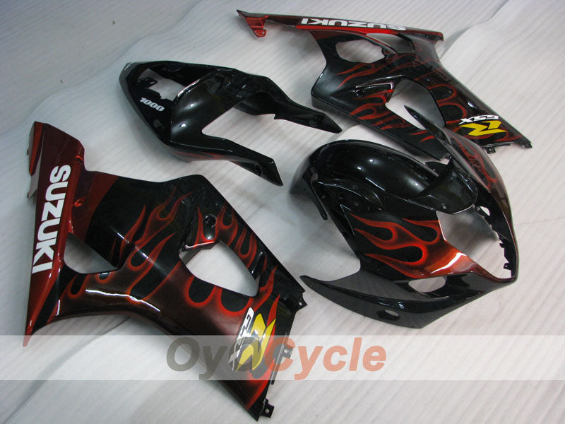 Kit carene a iniezione per GSX R1000 03-04 - Rosso, Nero - Fiamma #OYO87901834 Immagine principale del prodotto