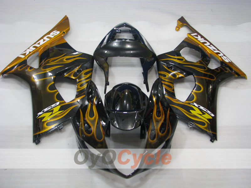 Carenatura a iniezione per GSX R1000 03-04 - Giallo, Nero - Fiamma #OYO87901835 Immagine secondaria del prodotto