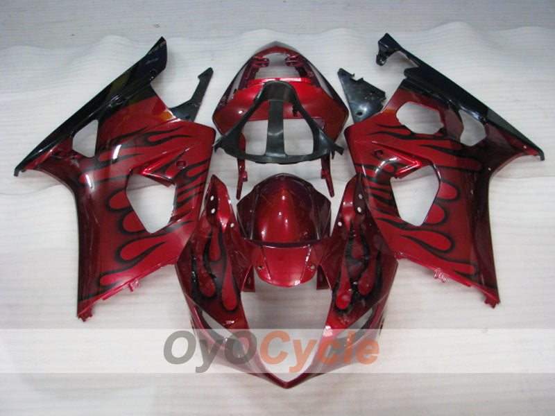 Carenatura a iniezione per GSX R1000 03-04 - Rosso, Nero - Fiamma #OYO87901836 Immagine secondaria del prodotto