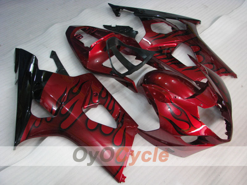 Carenatura a iniezione per GSX R1000 03-04 - Rosso, Nero - Fiamma #OYO87901836 Immagine principale del prodotto