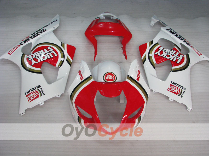 Kit Carene a Iniezione per GSX R1000 03-04 - Rosso, Bianco - Lucky Strike #OYO87901843 Immagine secondaria del prodotto