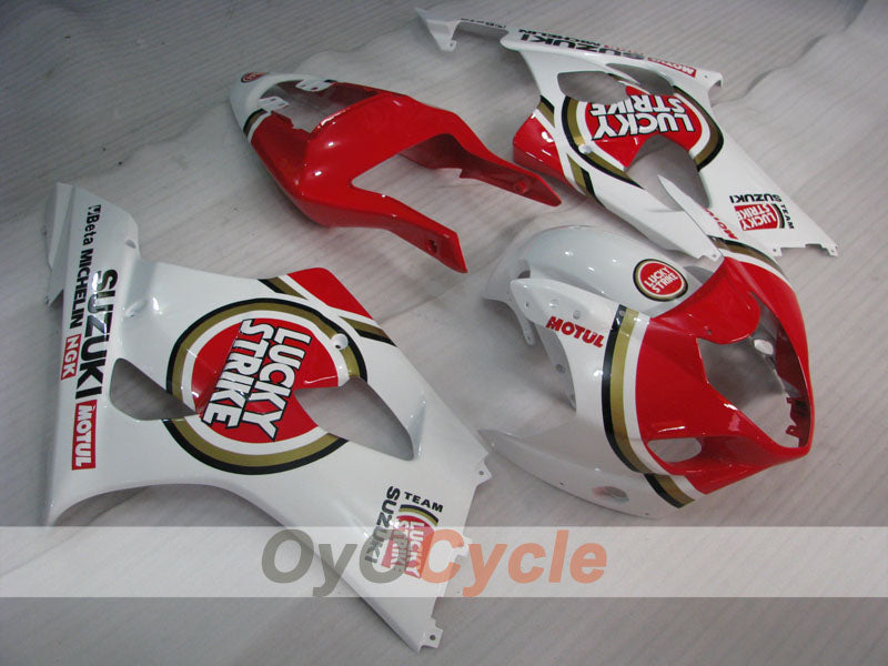 Kit Carene a Iniezione per GSX R1000 03-04 - Rosso, Bianco - Lucky Strike #OYO87901843 Immagine principale del prodotto