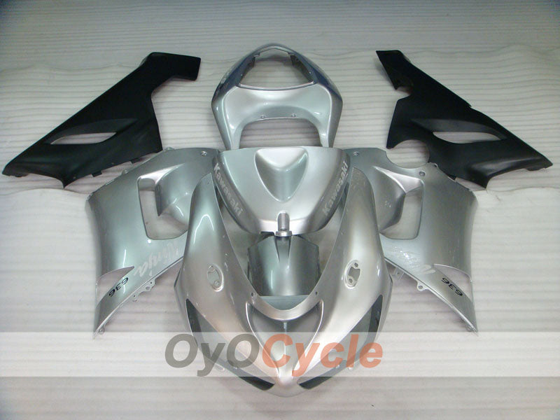 Kit carene a iniezione per NINJA ZX-6R 05-06 - Nero, Argento - Stile Fabbrica #OYO87901850 Immagine secondaria del prodotto