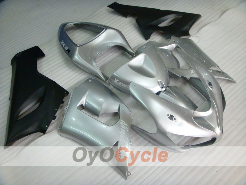 Kit carene a iniezione per NINJA ZX-6R 05-06 - Nero, Argento - Stile Fabbrica #OYO87901850 Immagine principale del prodotto