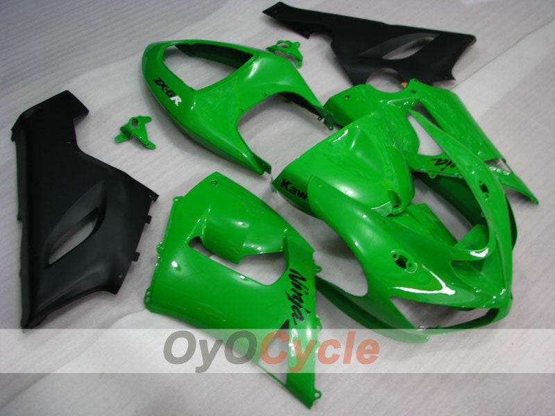 Kit carenatura a iniezione per NINJA ZX-6R del 05-06 - Verde, Nero - Stile di fabbrica #OYO87901855 Immagine principale del prodotto