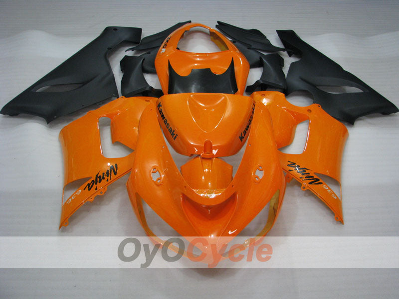 Kit carenatura a iniezione per NINJA ZX-6R 05-06 - Arancione, Nero - Stile di fabbrica #OYO87901856 Immagine secondaria del prodotto