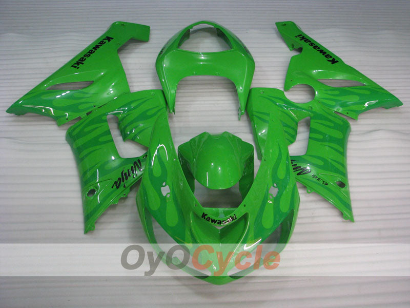 Kit carenatura a iniezione per NINJA ZX-6R 05-06 - Verde - Fiamma #OYO87901869 Immagine secondaria del prodotto