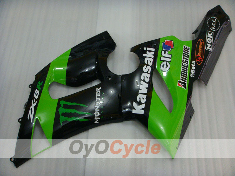Carenatura lato destro e sinistro per Kawasaki 05-06 Ninja ZX-6R #OYO87913112 Immagine secondaria del prodotto