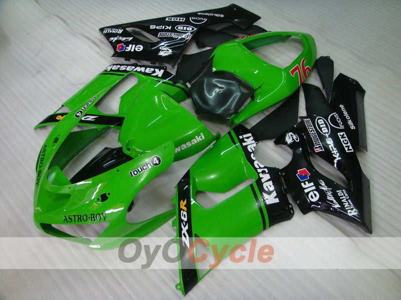 Kit carene a iniezione per NINJA ZX-6R 05-06 - Verde, Nero - Nakano #OYO87901889 Immagine secondaria del prodotto