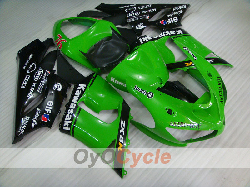 Kit carene a iniezione per NINJA ZX-6R 05-06 - Verde, Nero - Nakano #OYO87901889 Immagine principale del prodotto