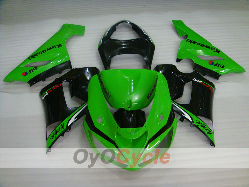 Carenatura a iniezione per NINJA ZX-6R 05-06 - Verde, Nero - Nakano #OYO87901890 Immagine secondaria del prodotto