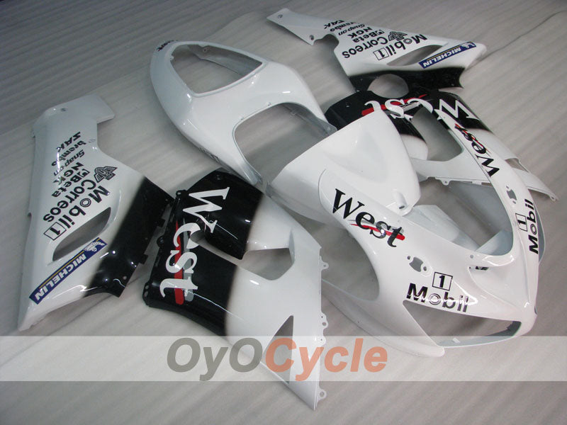 Kit carene a iniezione per NINJA ZX-6R 05-06 - Bianco, Nero - Ovest #OYO87901897 Immagine principale del prodotto