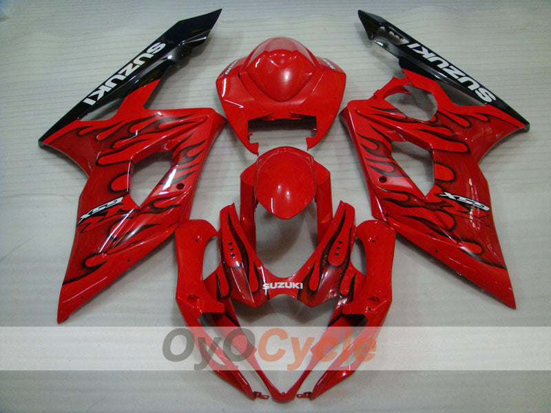 Kit carene a iniezione per GSX R1000 05-06 - Rosso, Nero - Fiamma #OYO87901964 Immagine secondaria del prodotto
