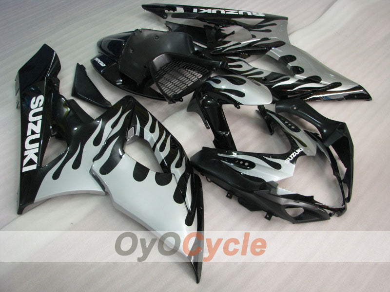 Kit carene a iniezione per GSX R1000 05-06 - Bianco, nero - Fiamma #OYO87901966 Immagine principale del prodotto