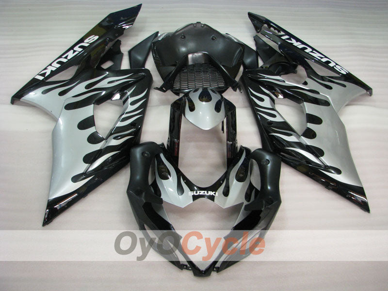 Kit carene a iniezione per GSX R1000 05-06 - Bianco, nero - Fiamma #OYO87901966 Immagine secondaria del prodotto