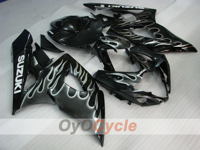 Carenatura a iniezione per GSX R1000 05-06 - Bianco, Nero - Fiamma #OYO87901969 Immagine principale del prodotto