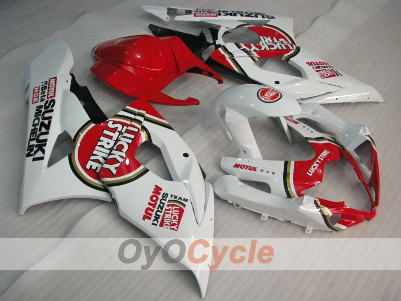 Kit carene a iniezione per GSX R1000 05-06 - Rosso, Bianco - Lucky Strike, MICHELIN, MOTUL #OYO87901979 Immagine principale del prodotto
