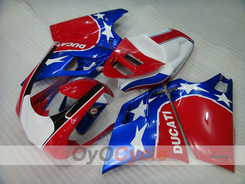 Kit carene a iniezione per Ducati 748 del 94-02 - Rosso, Blu - Stile di fabbrica #OYO87902058 Immagine principale del prodotto