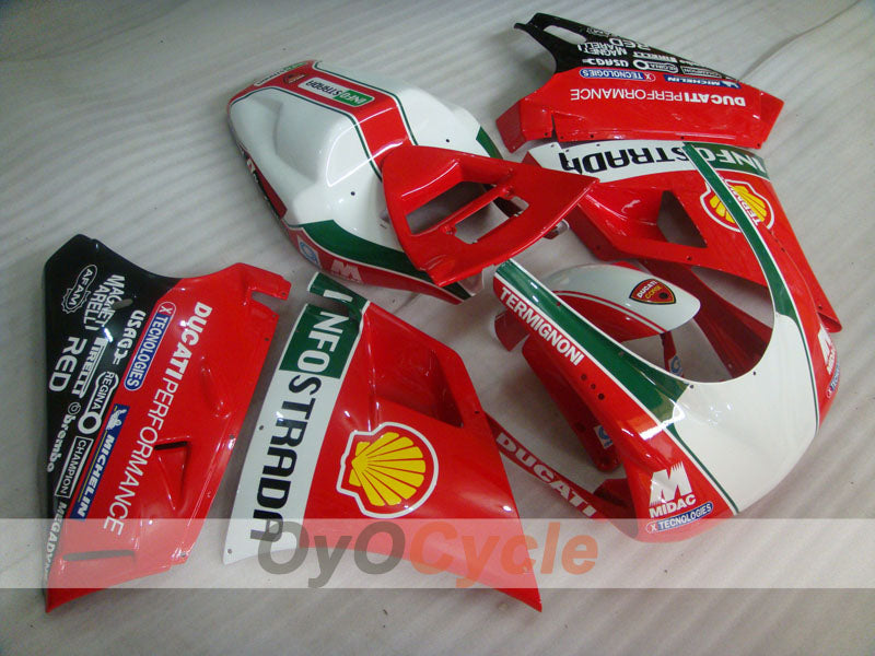 Kit carene a iniezione per Ducati 748 94-02 - Rosso, Bianco - INFO STRADA #OYO87902068 Immagine principale del prodotto
