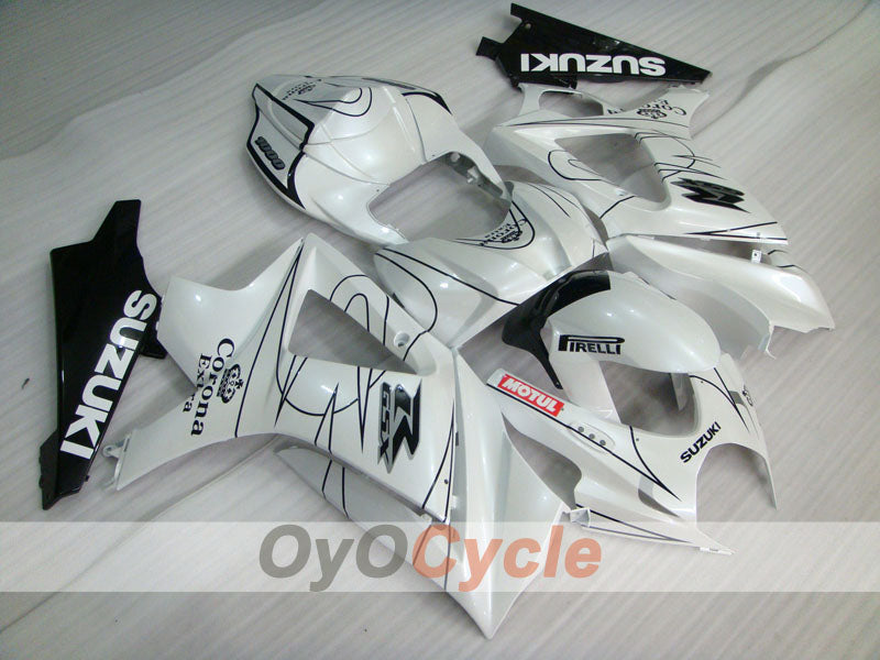 Kit carene a iniezione per GSX R1000 07-08 - Bianco, Nero - Corona, MOTUL #OYO87902082 Immagine principale del prodotto
