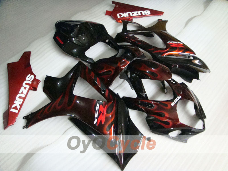 Kit carene a iniezione per GSX R1000 07-08 - Rosso, Nero - Fiamma #OYO87902098 Immagine principale del prodotto