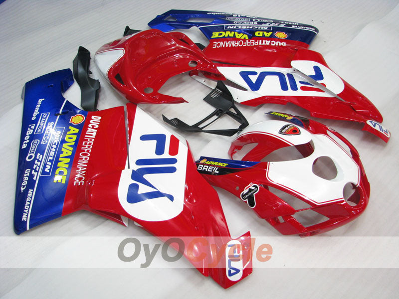 Kit Carene a Iniezione per Ducati 999 03-04 - Rosso, Blu - FILA #OYO87902355 Immagine principale del prodotto