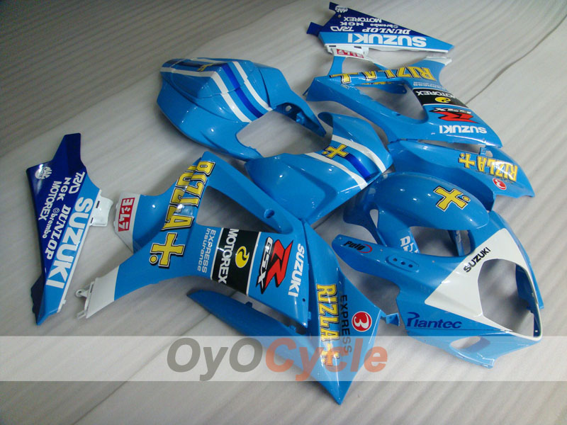 Kit carenatura a iniezione per GSX R1000 del 07-08 - Blu, Nero - DUNLOP, Rizla+ #OYO87902143 Immagine principale del prodotto