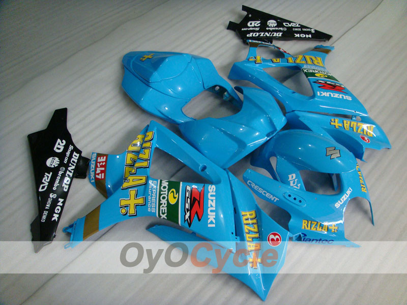 Kit carene a iniezione per GSX R1000 07-08 - Blu, Nero - DUNLOP, Rizla+ #OYO87902156 Immagine principale del prodotto