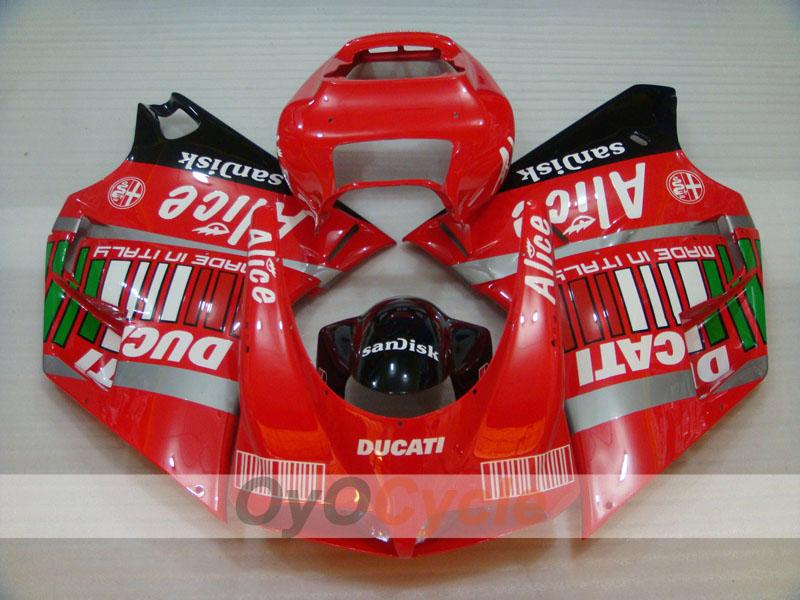 Carenatura a iniezione per Ducati 996 del 99-02 - Rosso, Nero - Alice #OYO87902190 Immagine secondaria del prodotto
