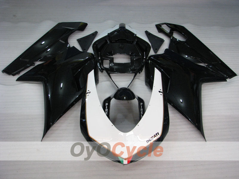 Kit carene a iniezione per Ducati 848 anni 08-13 - Bianco, Nero, Opaco - Stile Factory #OYO87902209 Immagine secondaria del prodotto