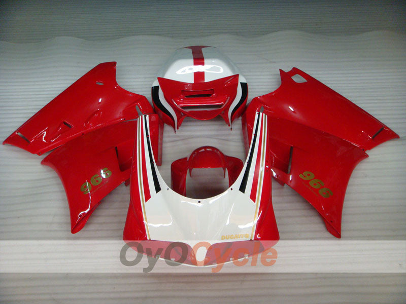 Carenatura a iniezione per Ducati 996 del 99-02 - Rosso, Bianco - Stile Fabbrica #OYO87902213 Immagine secondaria del prodotto