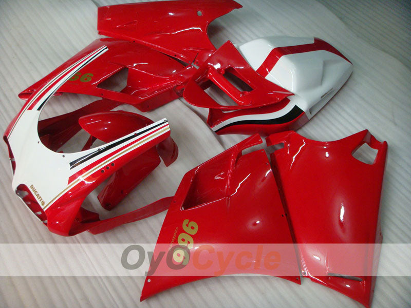 Carenatura a iniezione per Ducati 996 del 99-02 - Rosso, Bianco - Stile Fabbrica #OYO87902213 Immagine principale del prodotto