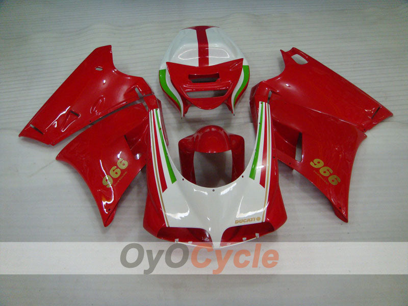 Kit carene a iniezione per Ducati 996 del 99-02 - Rosso, Bianco - Stile Factory #OYO87902214 Immagine secondaria del prodotto