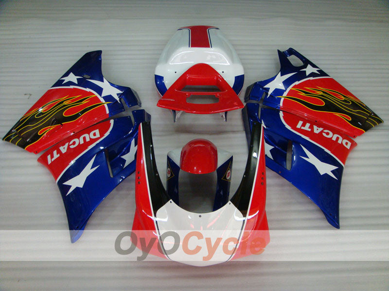 Carene a iniezione per Ducati 996 del 99-02 - Rosso, Argento - Fiamma #OYO87902218 Immagine secondaria del prodotto