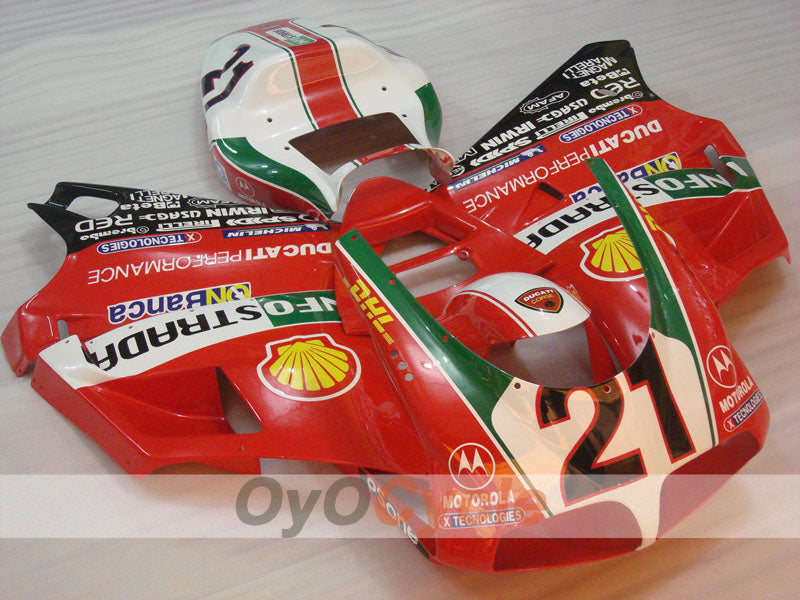 Kit carene a iniezione per Ducati 996 del 99-02 - Rosso, Bianco - INFO STRADA #OYO87902223 Immagine secondaria del prodotto