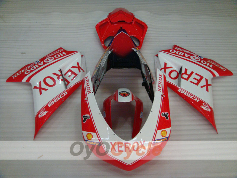 Kit carene a iniezione per Ducati 848 anni 08-13 - Rosso, Bianco - Xerox #OYO87902248 Immagine secondaria del prodotto